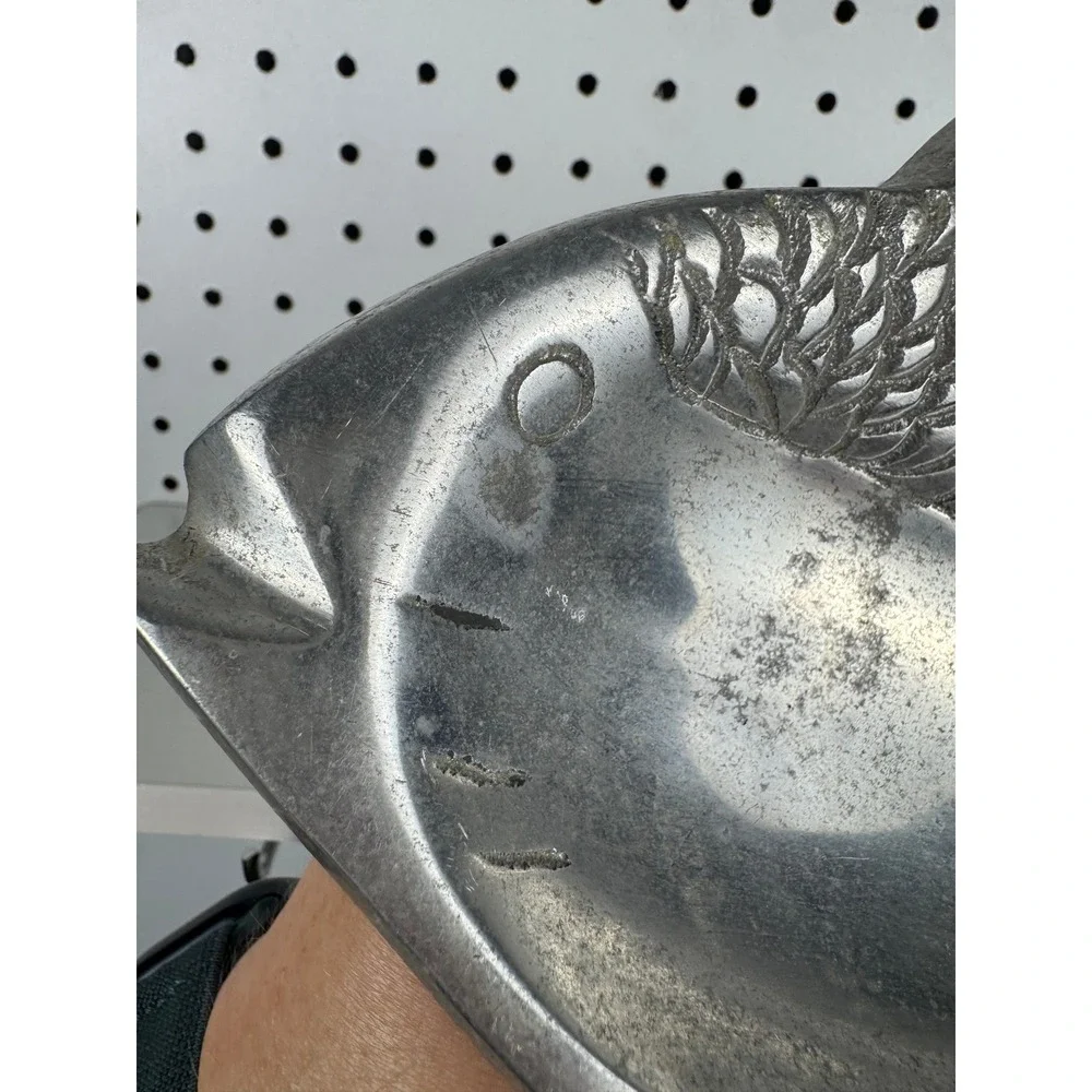 VTG Aluminum Fish Trinket Dish Catchall Nautical Coastal Decor